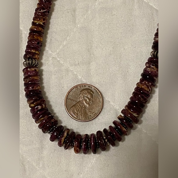 Purple Spiney Oyster Necklace - Picture 10 of 10